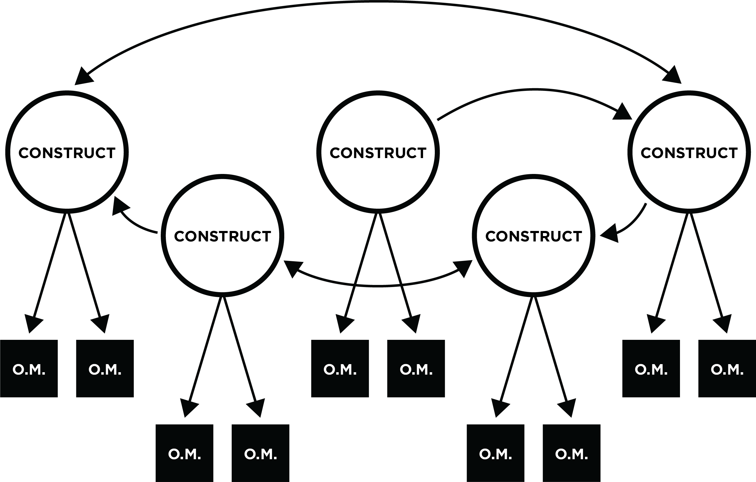 Example of a Nomological Network. O.M. = Observable Manifestation.